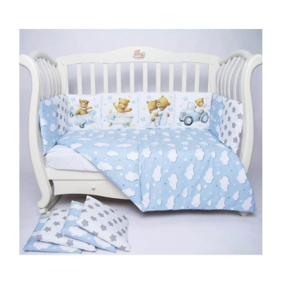 Комплект в кроватку Панно 6 предметов Приключения медвежонка Подушкино